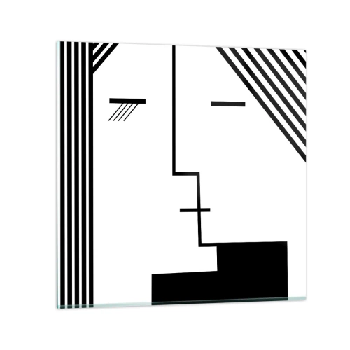Obraz na skle - Prostě polibek - 50x50 cm