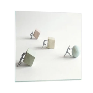 Obraz na skle - Život samotný - 50x50 cm