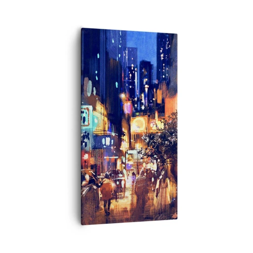 Obraz na plátně - A město nespí - 55x100 cm