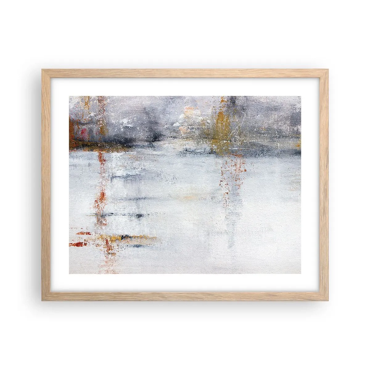 Plakát v rámu světlý dub - Za závojem vzduchu - 50x40 cm