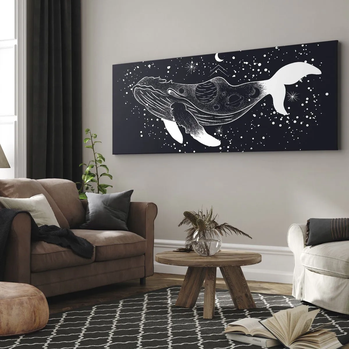 Obraz na plátně - V oceánu vesmíru - 160x50 cm
