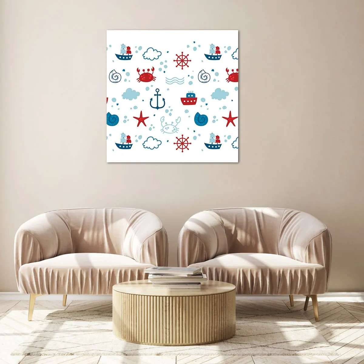 Obraz na skle - Mořská pohádka - 60x60 cm