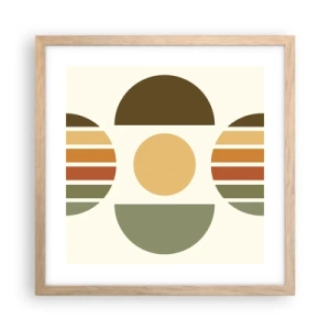 Plakát v rámu světlý dub - V barvách země - 40x40 cm