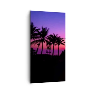 Obraz na plátně - Večer pod palmami - 65x120 cm
