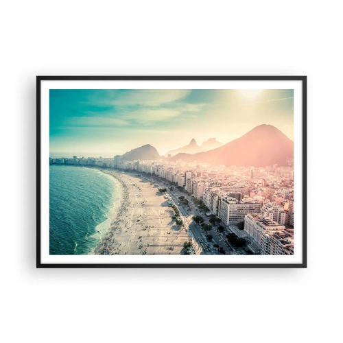 Plakát v černém rámu - Věčná dovolená v Riu - 100x70 cm