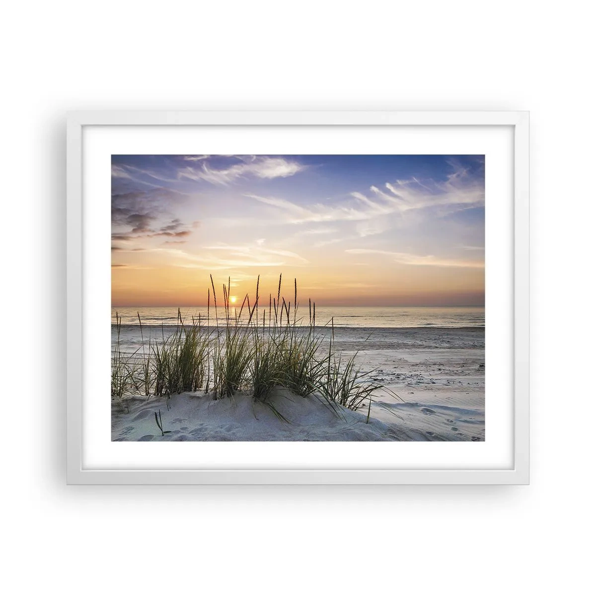 Plakát v bílém rámu - Podívej se, představ si a pociť - 50x40 cm