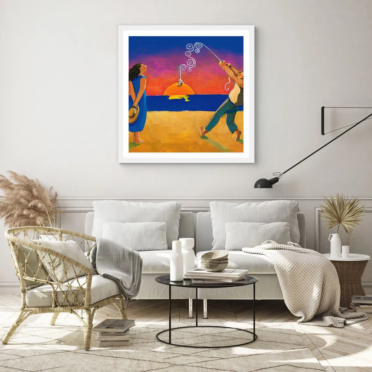 Plakát v bílém rámu - Více než hvězda z nebe - 30x30 cm