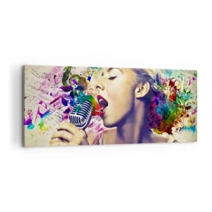 Obraz na plátně - Pomalovat hlasem svět - 100x40 cm