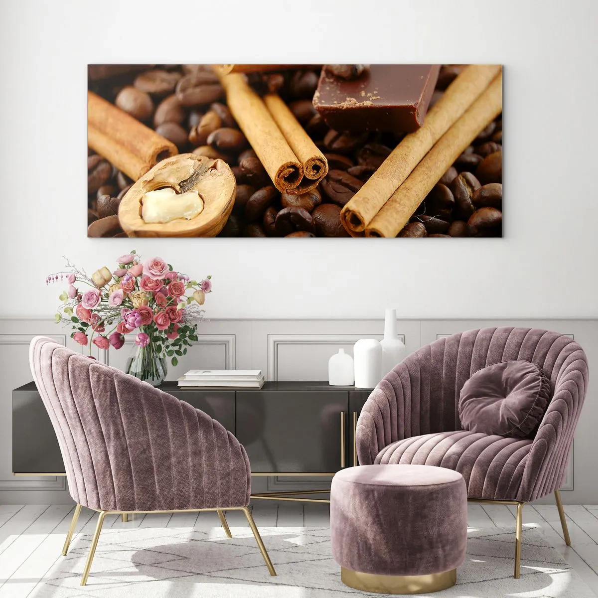 Obraz na skle - Koncert vůní - 100x40 cm