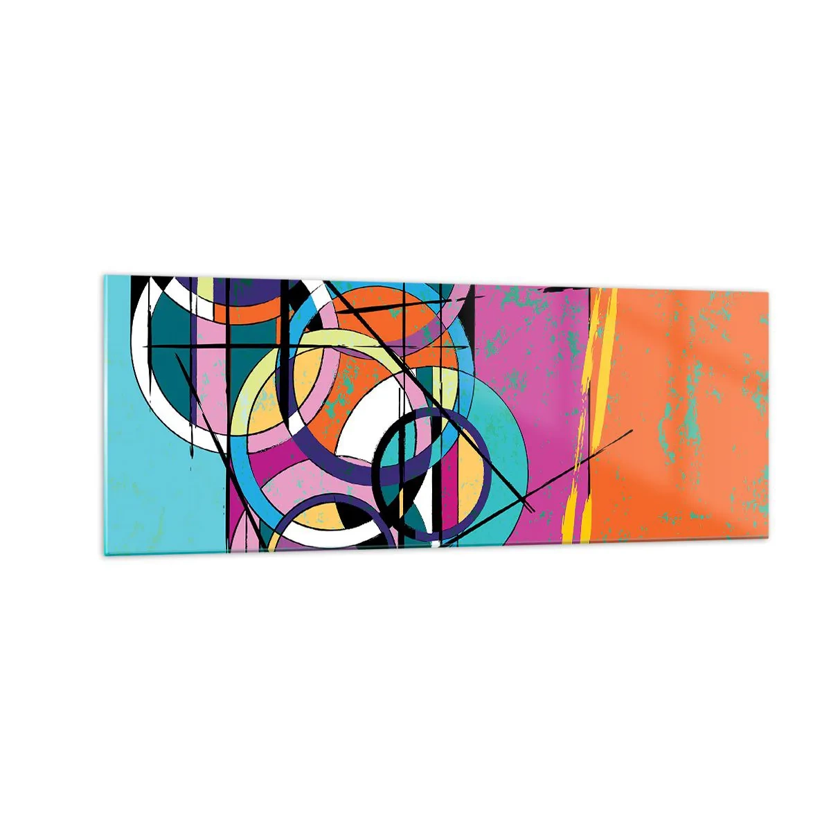 Obraz na skle - Kruh za kruhem - 140x50 cm