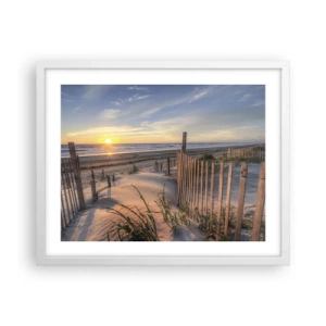 Plakát v bílém rámu - Odlesk a stín větru - 50x40 cm