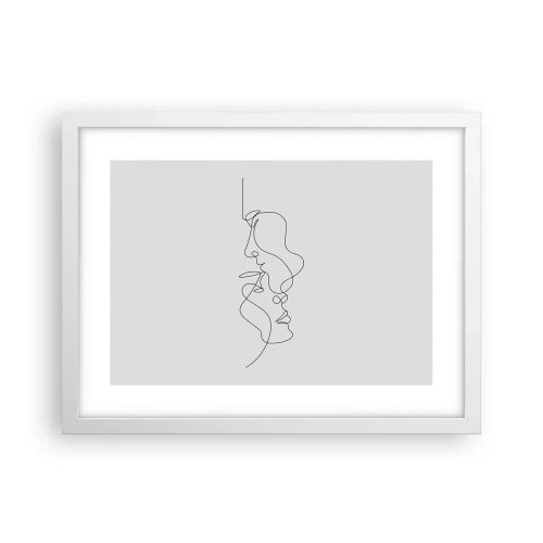Plakát v bílém rámu - Žár vášnivých tužeb - 40x30 cm