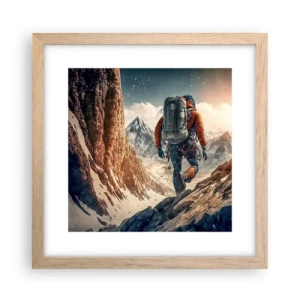 Plakát v rámu světlý dub - Osamělý bojovník - 30x30 cm