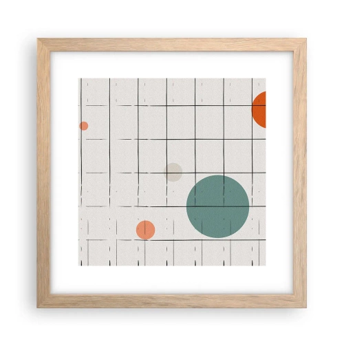 Plakát v rámu světlý dub - V pasti. My nebo ony? - 30x30 cm
