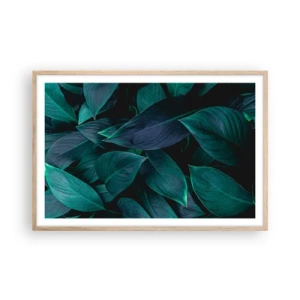 Plakát v rámu světlý dub - Zeleň sama o sobě - 91x61 cm