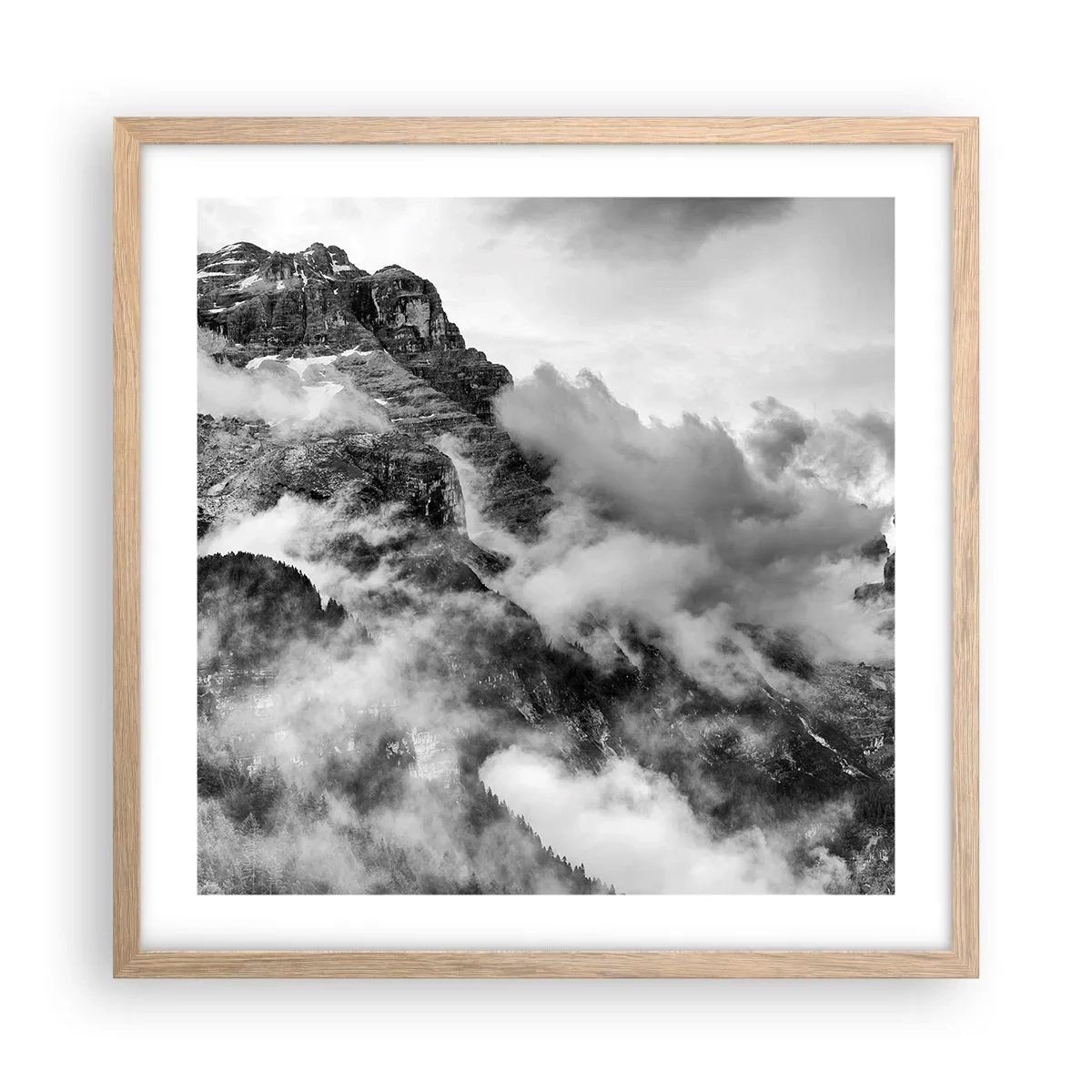 Plakát v rámu světlý dub - Krásné a kruté - 50x50 cm