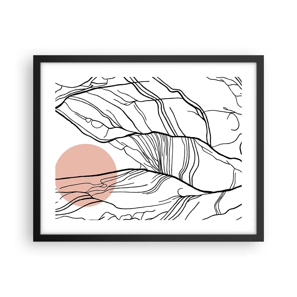 Plakát v černém rámu - V síti větviček - 50x40 cm
