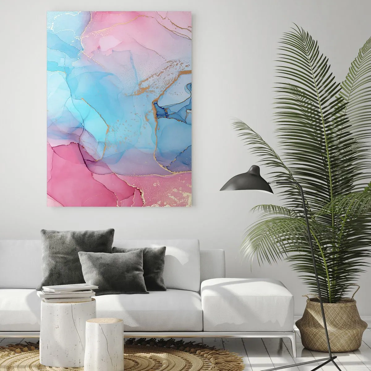 Obraz na skle - Setkávání a prolínání - 70x100 cm