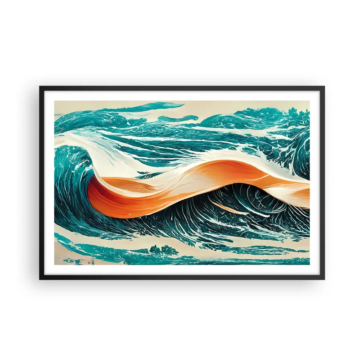 Plakát v černém rámu - Surfařův sen - 91x61 cm