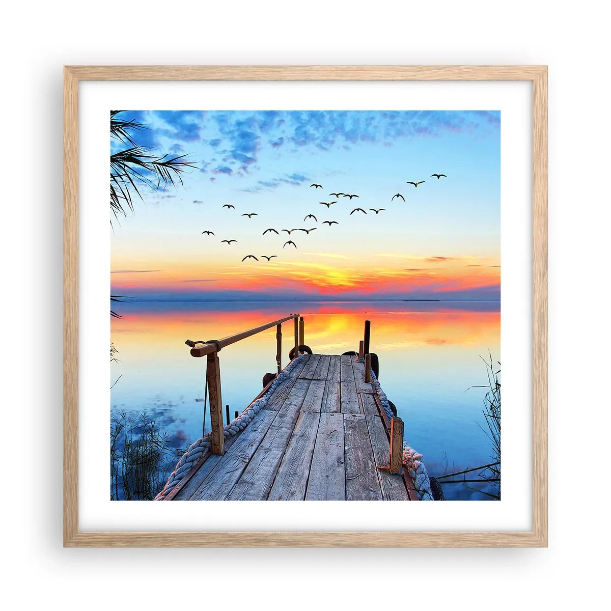 Plakát v rámu světlý dub - Je čas vrátit se… - 50x50 cm