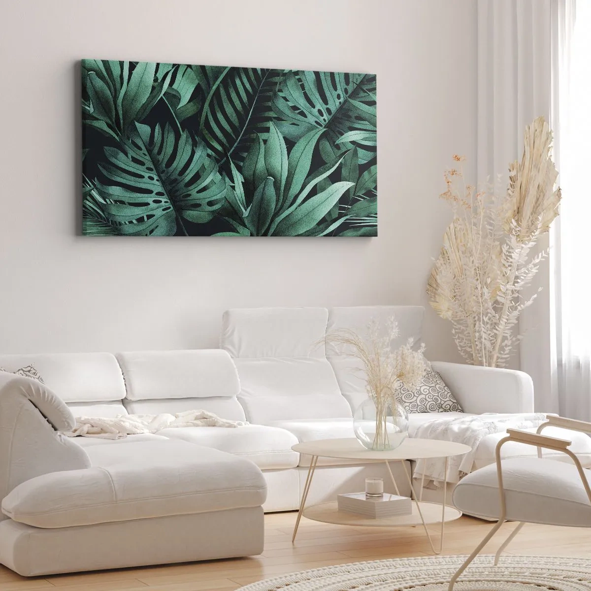 Obraz na plátně - Hloubka tropické zeleně - 160x50 cm