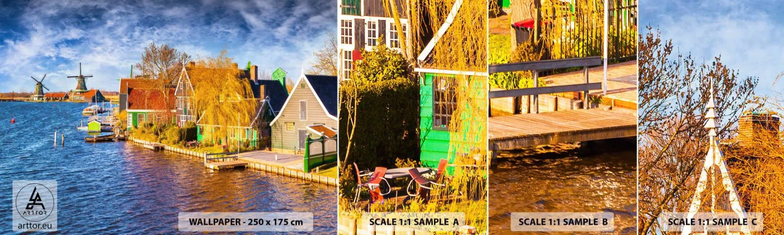 Fototapeta Vzorek Standard Eco - Od staletí beze změn - Krajina, Fanoušek, Holandsko - 100x30 cm