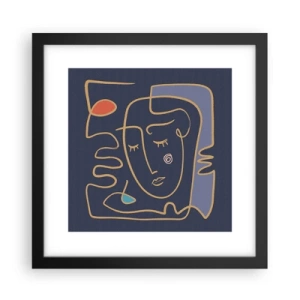 Plakát v černém rámu - V zádumčivosti - 30x30 cm