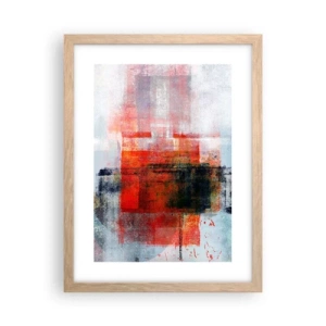 Plakát v rámu světlý dub - Zářící kompozice - 30x40 cm