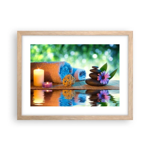 Plakát v rámu světlý dub - Čas pro tělo - 40x30 cm