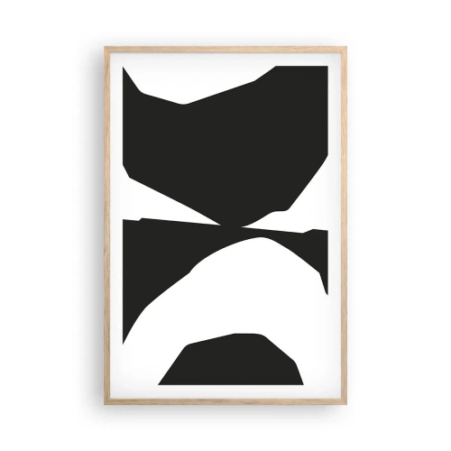 Plakát v rámu světlý dub - Positive-negative - 61x91 cm