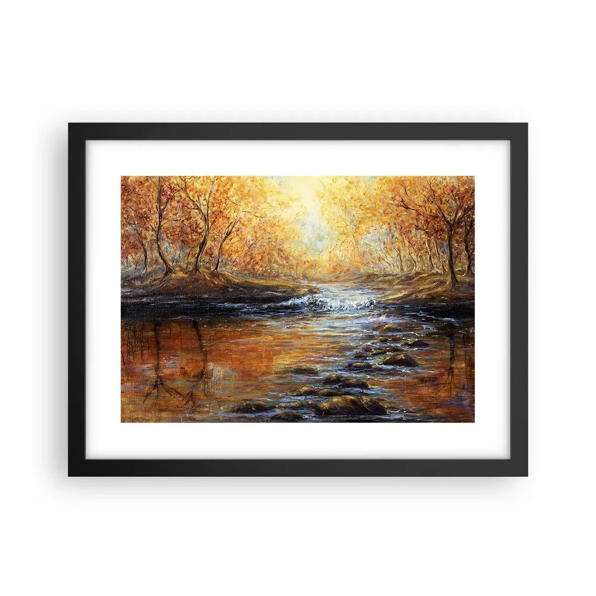 Plakát v černém rámu - Zlatý potok - 40x30 cm