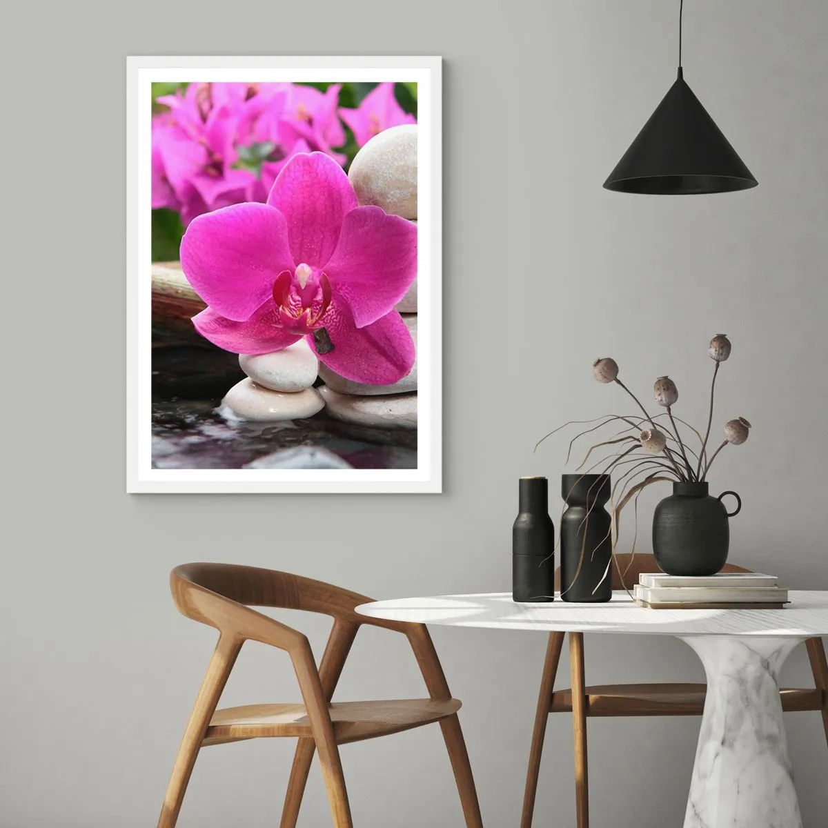 Plakát v bílém rámu - Už odpočíváš - 50x70 cm