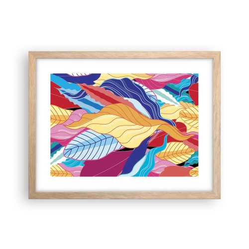 Plakát v rámu světlý dub - Barevný nepořádek - 40x30 cm