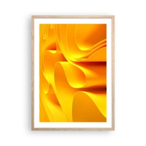 Plakát v rámu světlý dub - Jako sluneční vlny - 50x70 cm