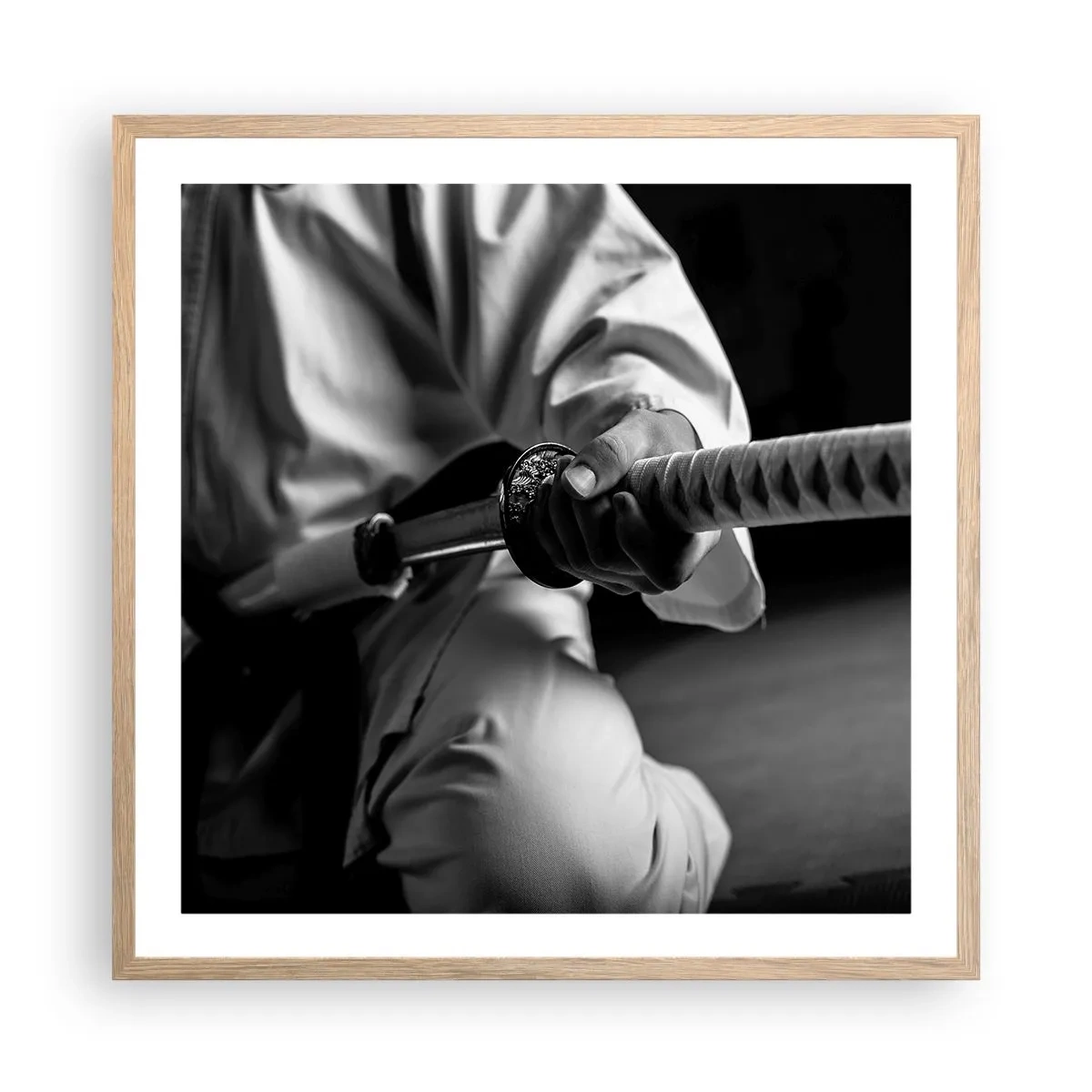 Plakát v rámu světlý dub - Duše bojovníka - 60x60 cm