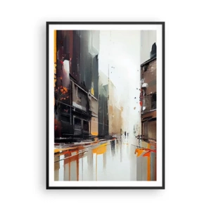 Plakát v černém rámu - Deštivý den - 70x100 cm