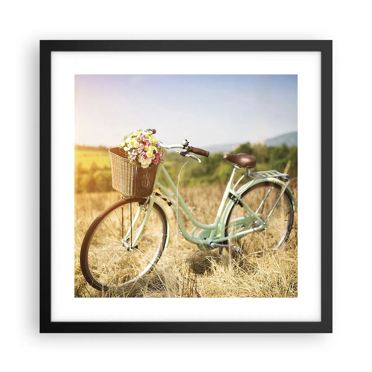 Plakát v černém rámu - Chvíli tu zůstanu - 40x40 cm