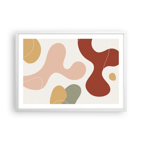 Plakát v bílém rámu - Klikyháky - 70x50 cm