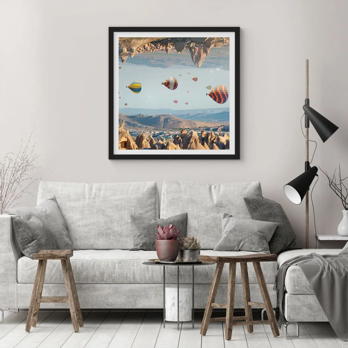 Plakát v černém rámu - Zde je možné vše - 60x60 cm