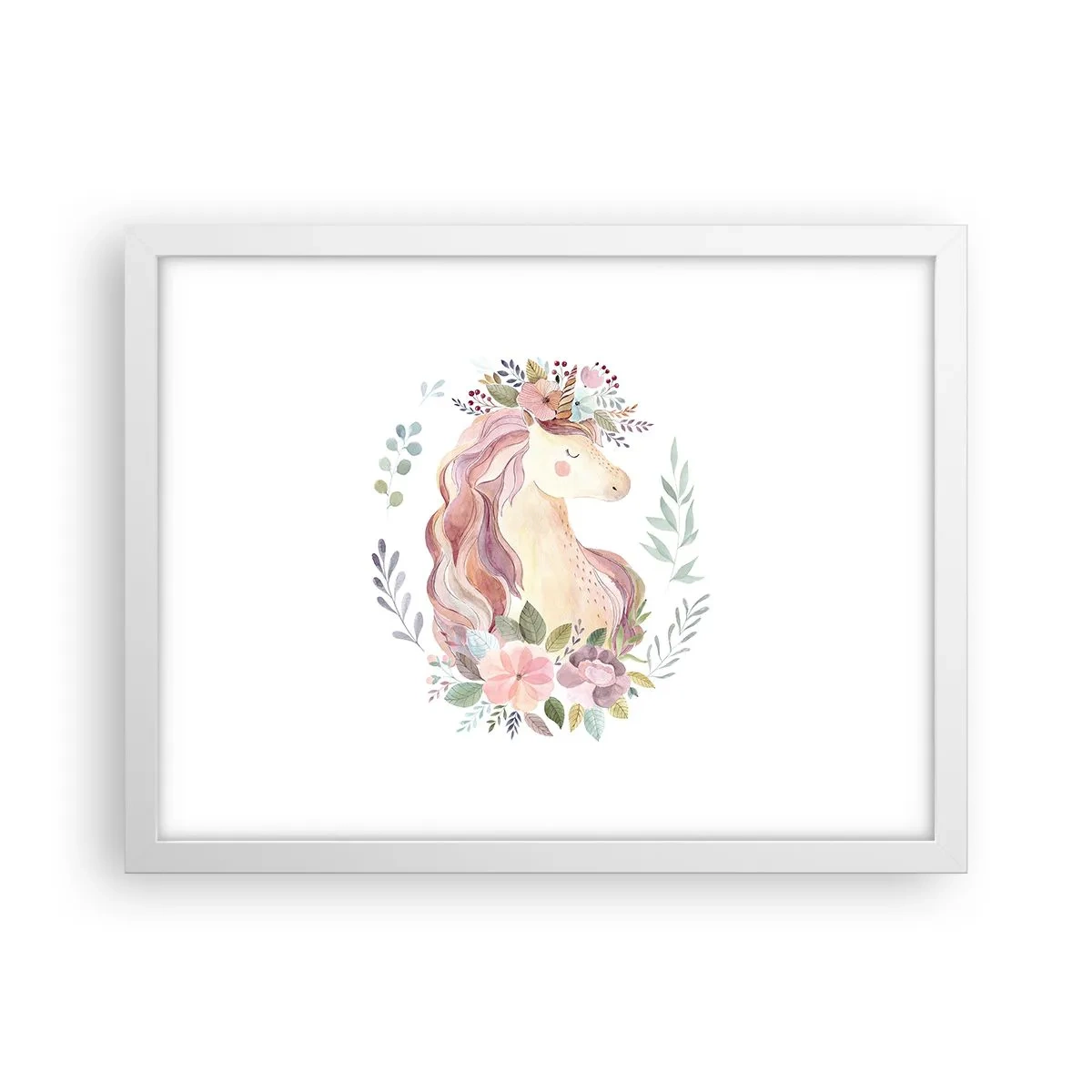 Plakát v bílém rámu - Pozvánka do říše pohádek - 40x30 cm