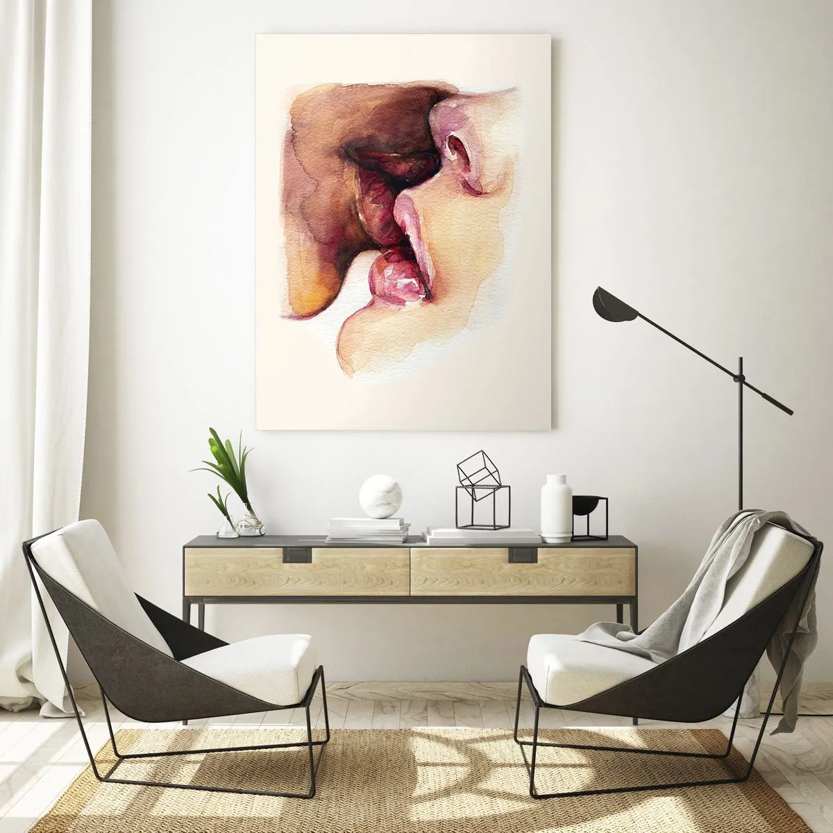 Obraz na skle - Jako noc a den, země a nebe - 50x70 cm