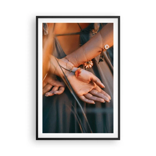 Plakát v černém rámu - Propojená s přírodou - 61x91 cm