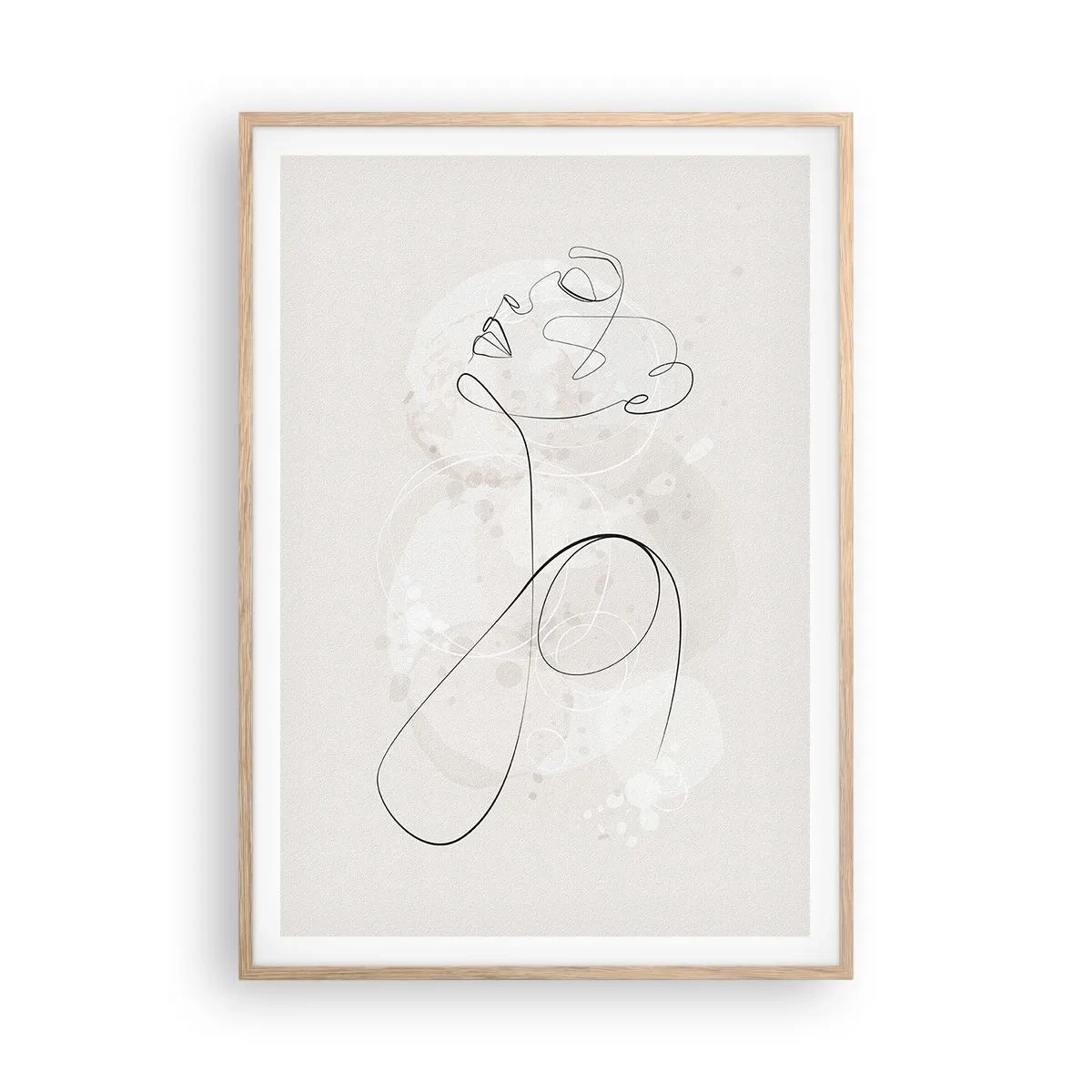 Plakát v rámu světlý dub - Spirála krásy - 70x100 cm