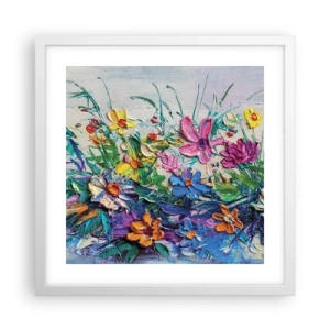 Plakát v bílém rámu - Vůbec ne zátiší - 40x40 cm