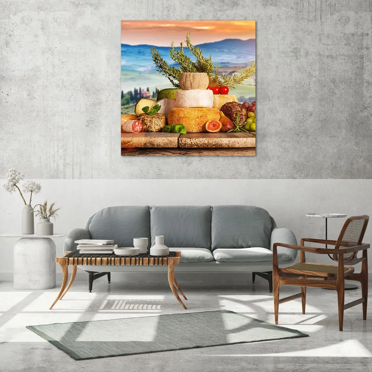 Obraz na skle - Italská radost ze života - 40x40 cm