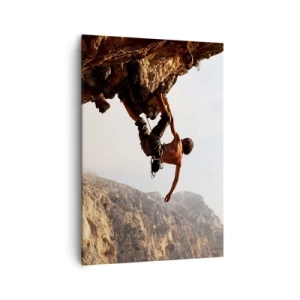 Obraz na plátně - Svět smrsknutý v ruce na sesuvu balvanu - 70x100 cm