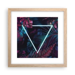 Plakát v rámu světlý dub - Zahrada v disco stylu - 30x30 cm