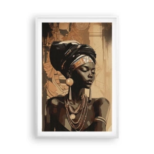 Plakát v bílém rámu - Africký majestát - 61x91 cm