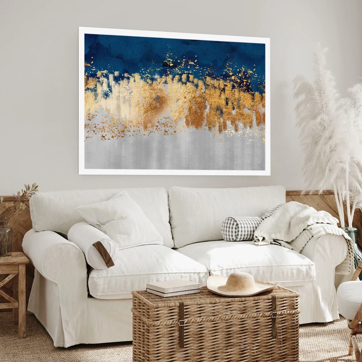 Plakát - Moderní kompozice s jiskrou - 100x70 cm