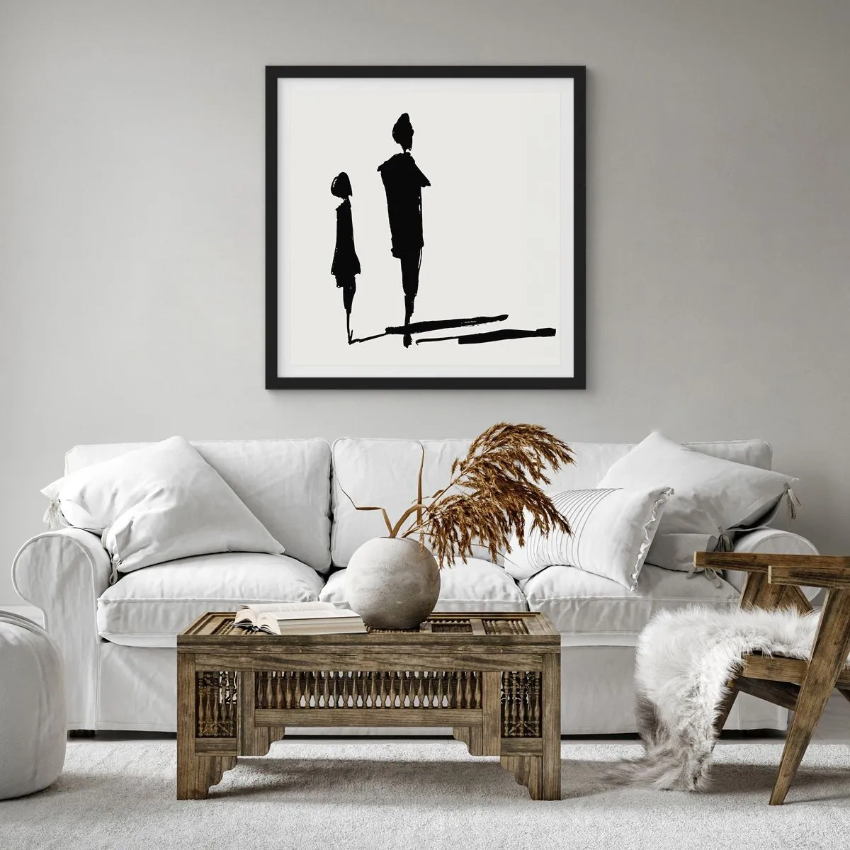 Plakát v černém rámu - Určitě spolu? - 50x50 cm